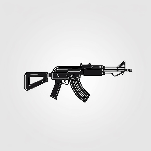 Um desenho preto e branco de um rifle com a palavra rifle nele.