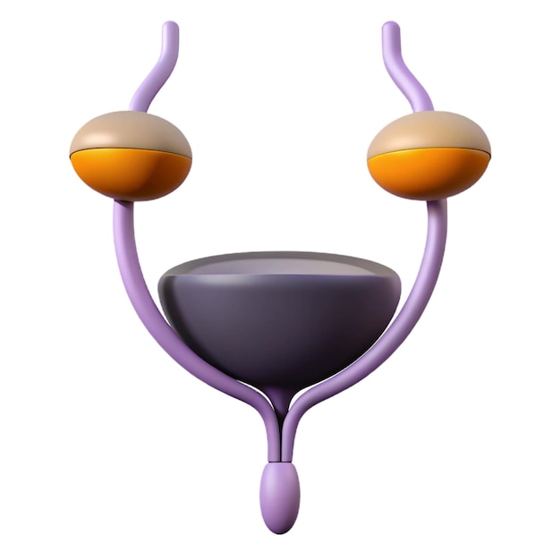 um desenho roxo e preto com um rosto nele
