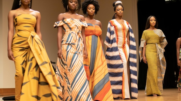 Um desfile de moda Juneteenth destacando Africano