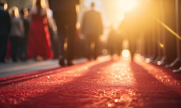 Um desfile vibrante de pessoas caminhando por uma calçada movimentada da cidade