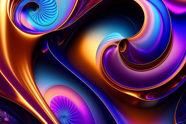 Um design abstrato colorido com um design em espiral