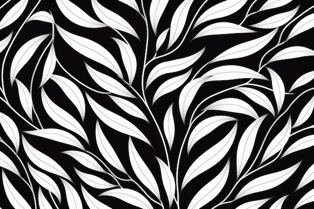 Um design abstrato preto e branco com um fundo preto.