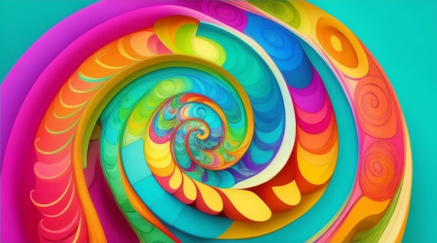 Um design colorido com um design em espiral da Generative AI