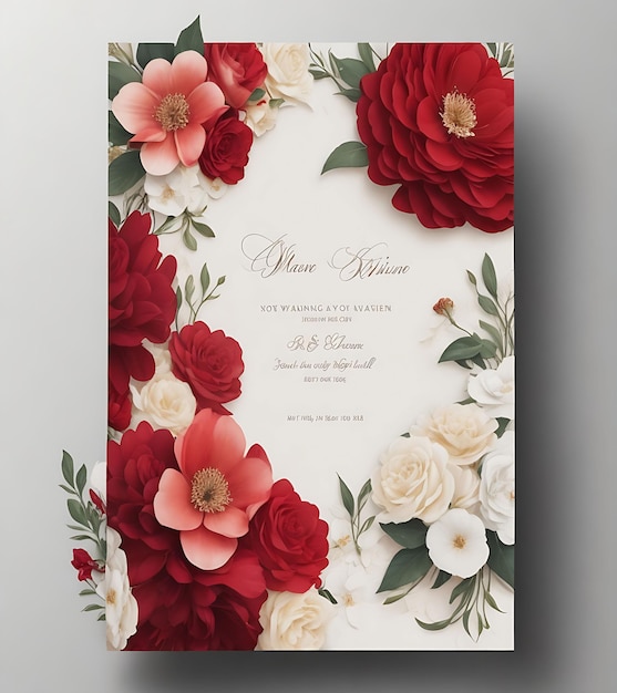 Um design de cartão de convite de casamento