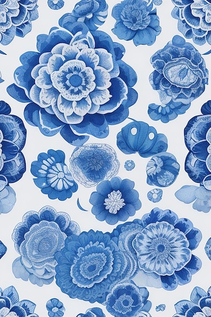 Um design de padrão floral sem costura arte gerada por IA