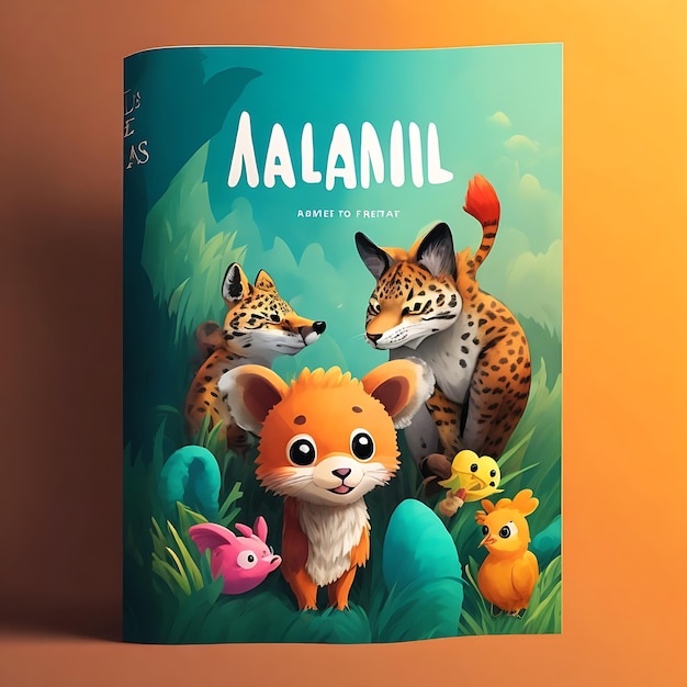 Um design de página de capa de livro infantil