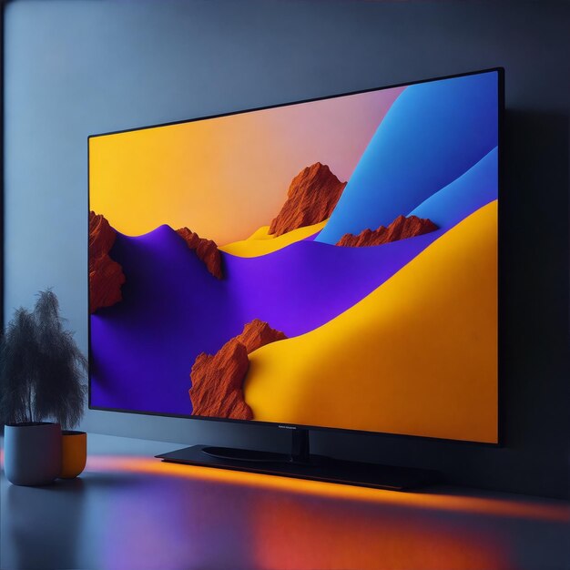 Um design minimalista moderno com uma tonalidade colorida vibrante renderizada em 8K UHD com um fotorrealista