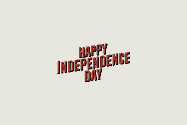 Um deslumbrante design de letra retro para um logotipo do Feliz Dia da Independência Ilustração