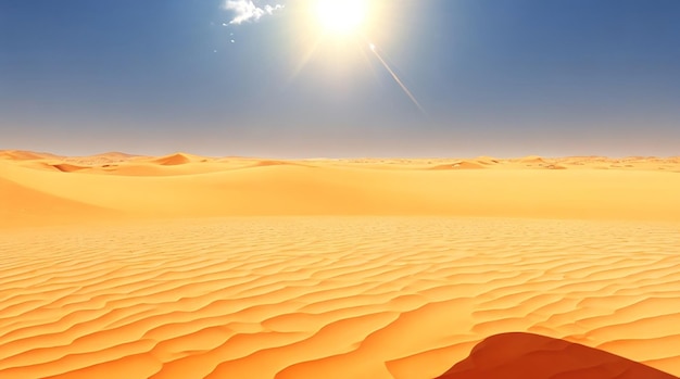 Um dia quente e ensolarado no deserto