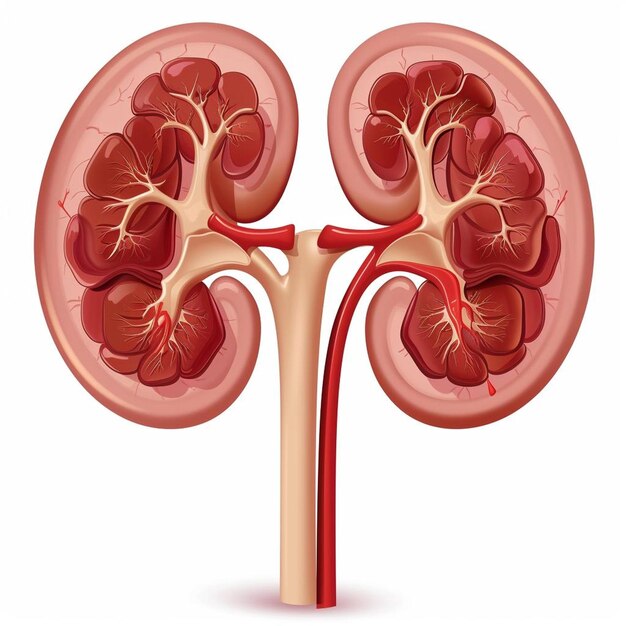 Foto um diagrama do rim humano