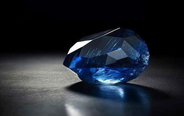 Um diamante azul em cima de uma IA geradora de mesa