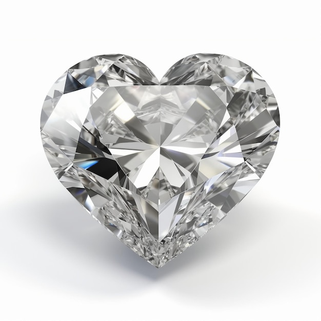Um diamante em forma de diamante está em um fundo branco.