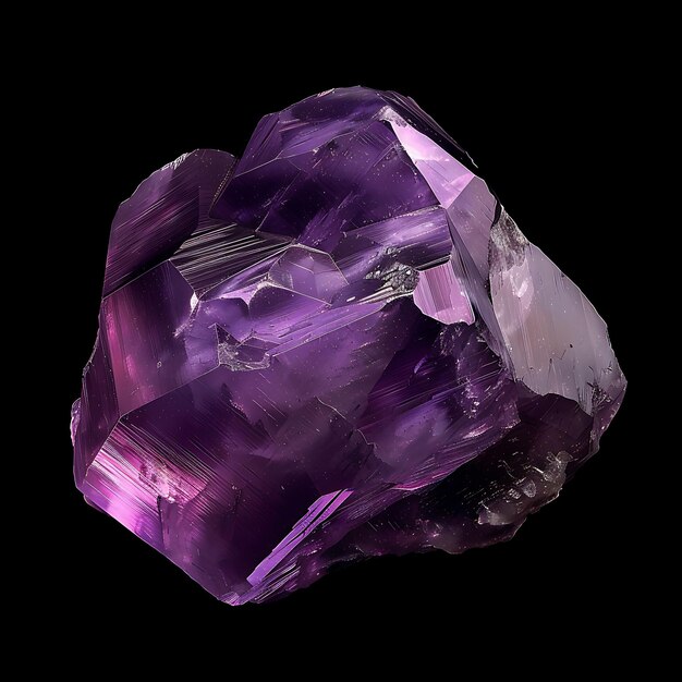 Foto um diamante roxo é mostrado com um fundo preto