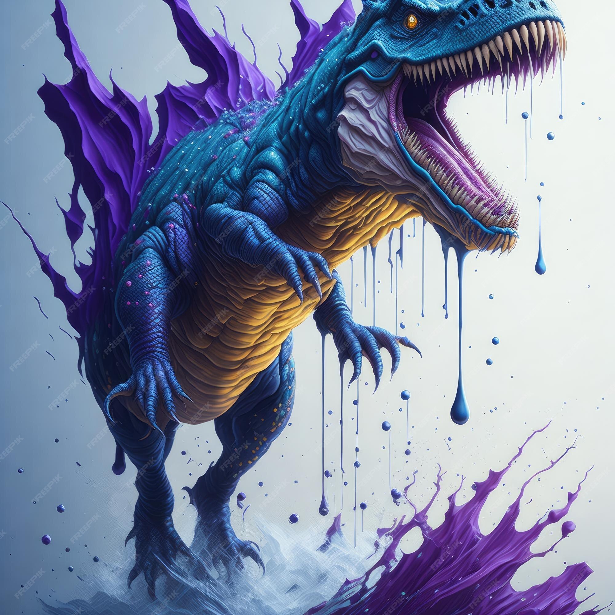 Dinossauro roxo com garras afiadas imagem vetorial de interactimages©  86219562