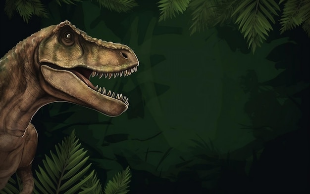 Um dinossauro com fundo verde e fundo verde.