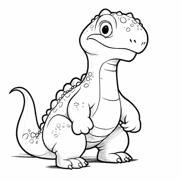 um dinossauro de desenho animado com um grande sorriso no rosto ai generativa