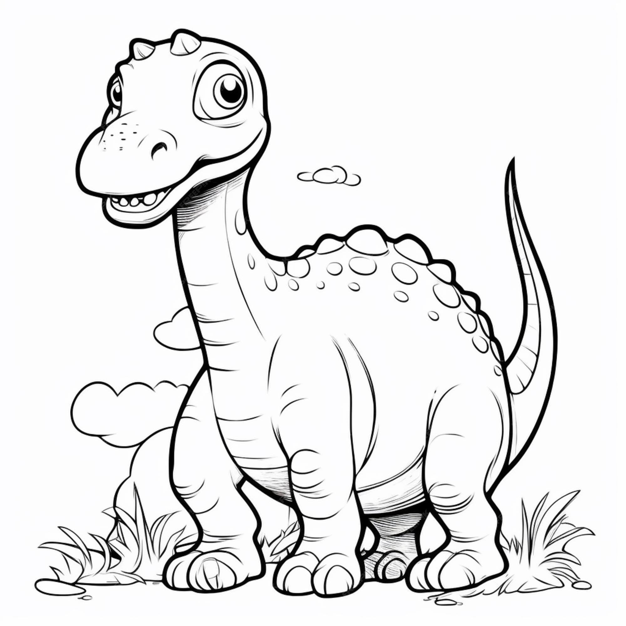 Desenho De Dinossauro Dos Desenhos Animados Com Dentes Páginas Para Colorir  Imprimir Página Ilustração Esboço Vetor PNG , Desenho De Carro, Desenho De  Desenho Animado, Desenho De Dinossauro Imagem PNG e Vetor