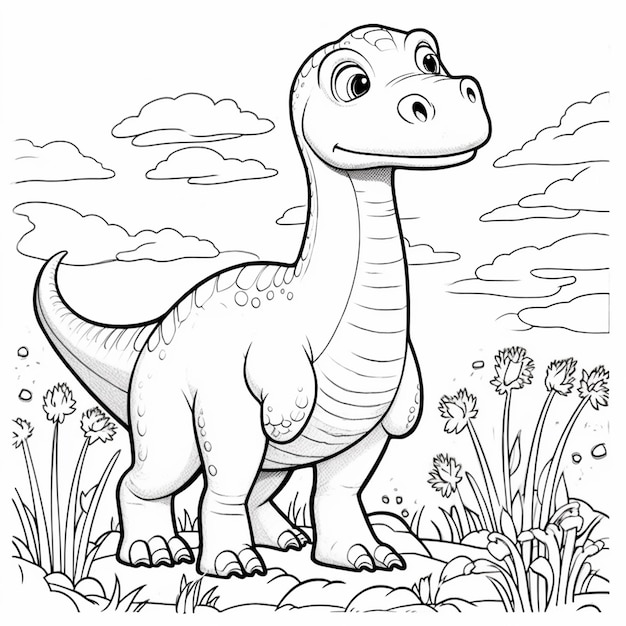 Um dinossauro para colorir