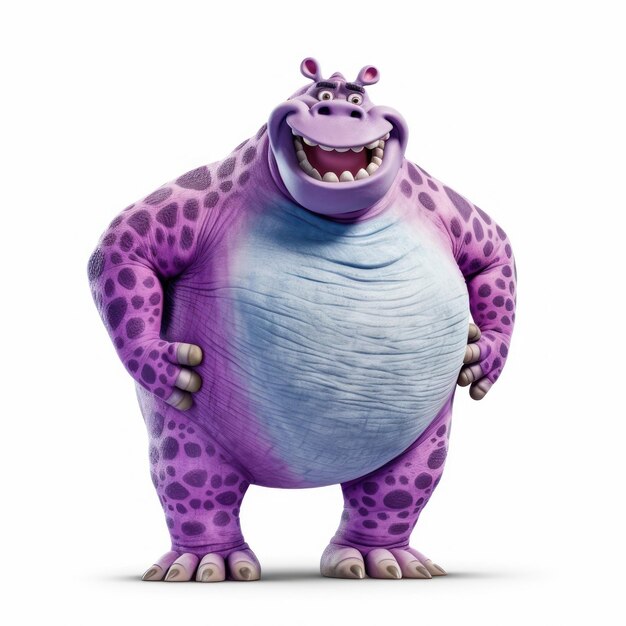 Dinossauro roxo de pé sozinho imagem vetorial de interactimages© 84592746