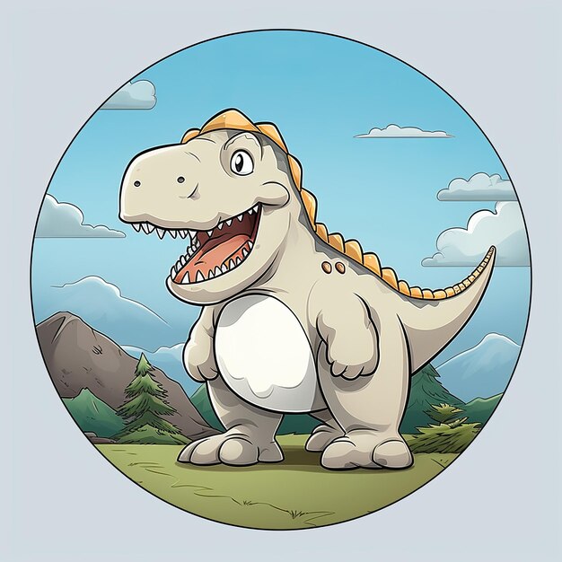 t-rex equitação em caminhão , desenho animado dinossauro personagens  dirigindo . ai gerado 23657746 PNG