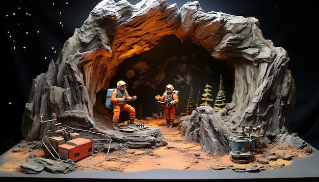 Foto um diorama perdido no espaço