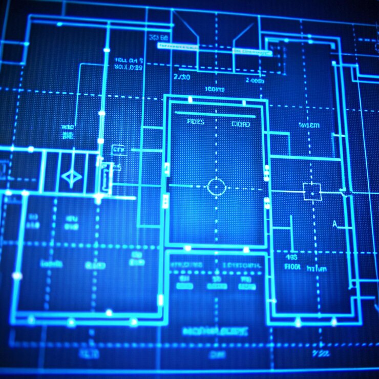 Foto um dispositivo eletrônico azul e verde é mostrado em uma caixa azul