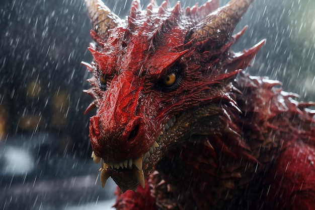 Um dragão do conto do dragão do filme