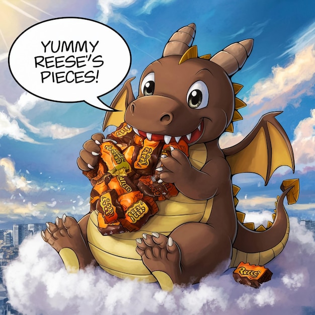 um dragão segurando um pedaço de pedaços quebrados de legos