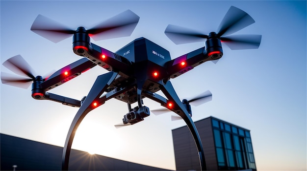 Um drone com a palavra drones