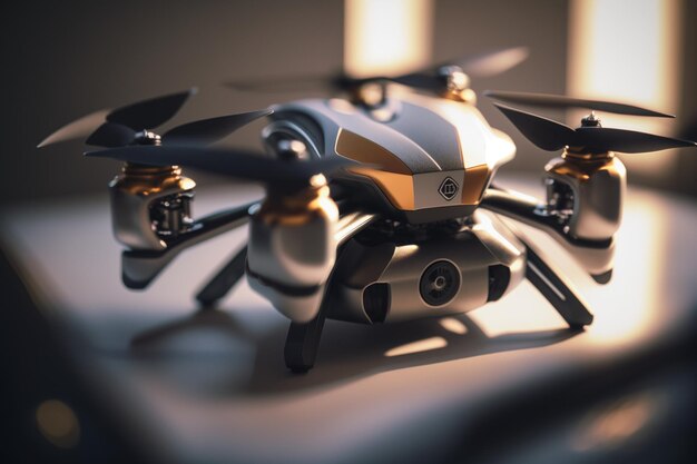 Um drone com a palavra rog