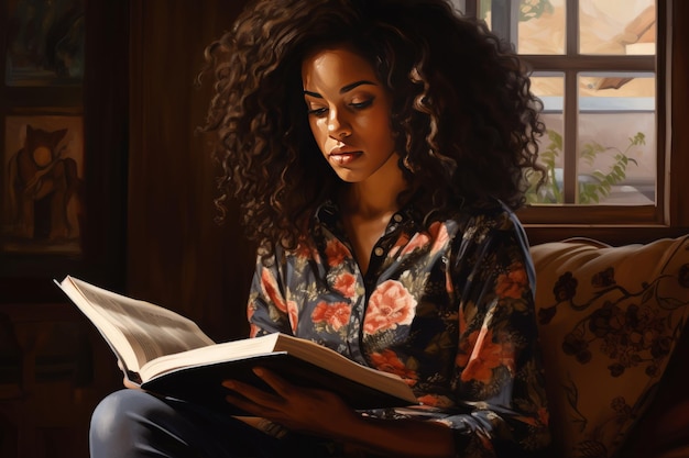 Um dueto cativante empoderou uma mulher afro-americana alimentando sua mente com um livro nos confortos