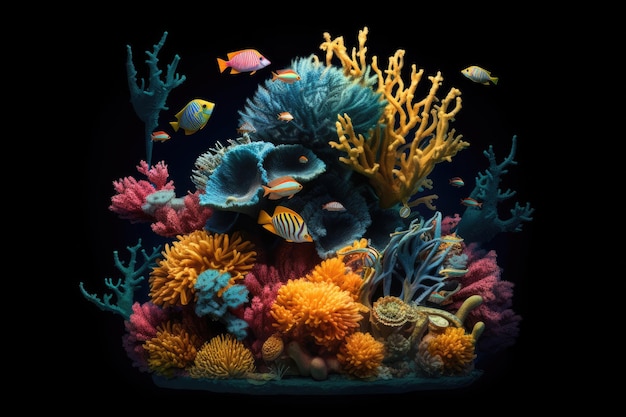 Um ecossistema submarino botanicamente preciso