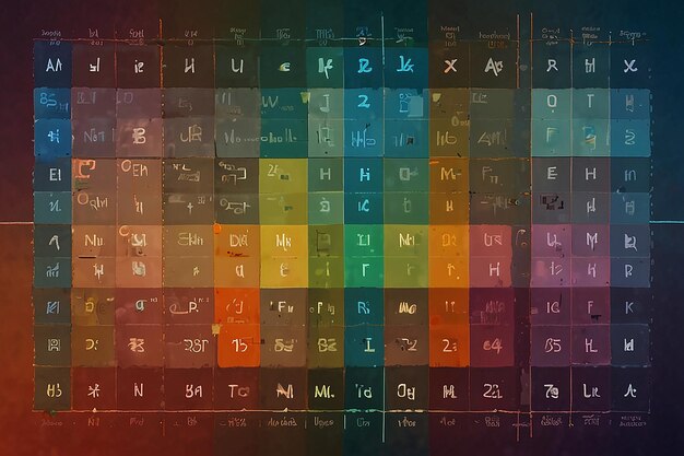 Um ecrã com as letras. Adoro as cores nele.