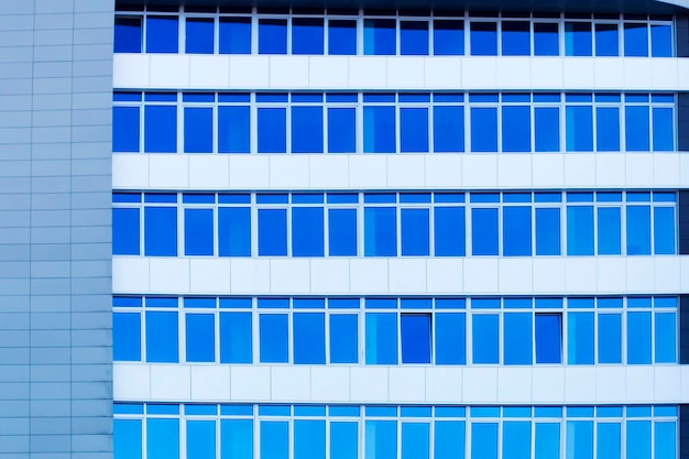 Um edifício com janelas limpas