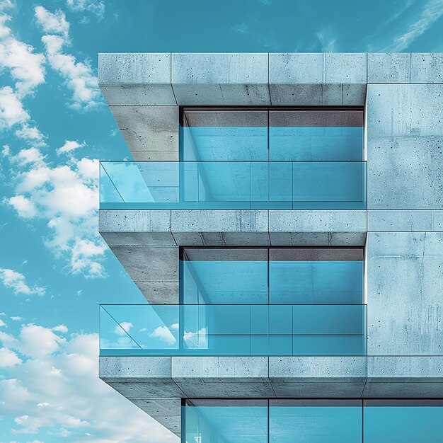 um edifício com um céu azul e nuvens ao fundo