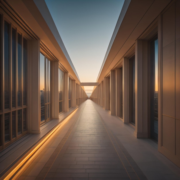 Um edifício com uma luz amarela no topo