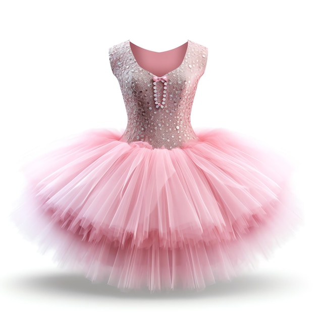 Um elegante tutu de bailarina rosa