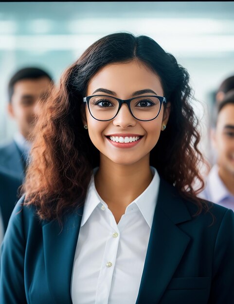 Um empregado inteligente de uma empresa com um homem confiante.