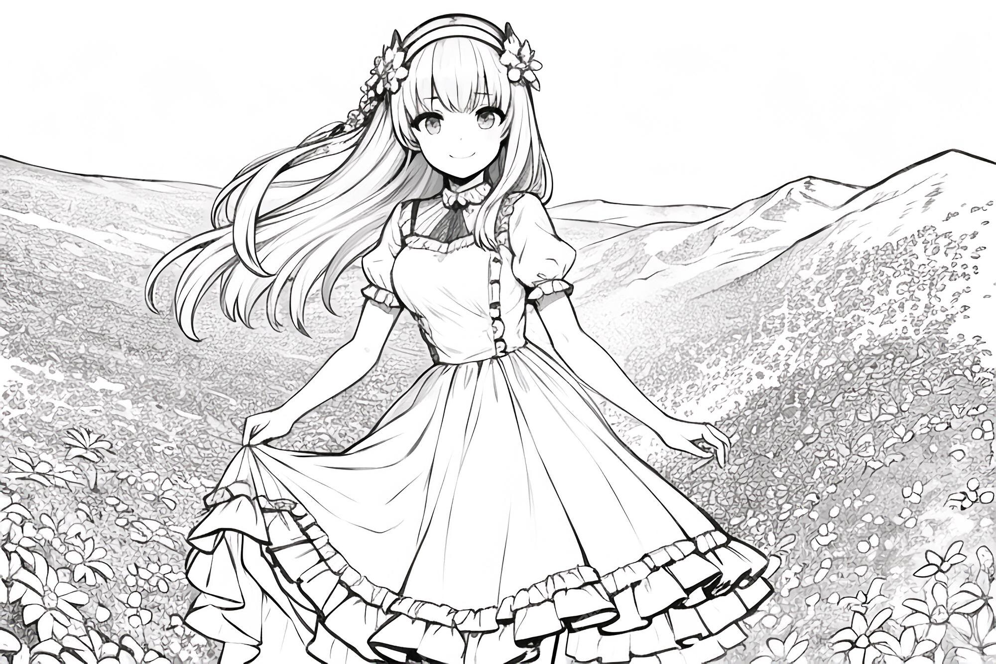 Vetores de Anime Manga Menina Em Uma Saia E Blusa Com Cabelo Comprido  Soprando Um Beijo Copiar Espaço Coloque Para Texto Em Fundo Isolado Branco  Vista Lateral Ilustração Vetorial e mais imagens