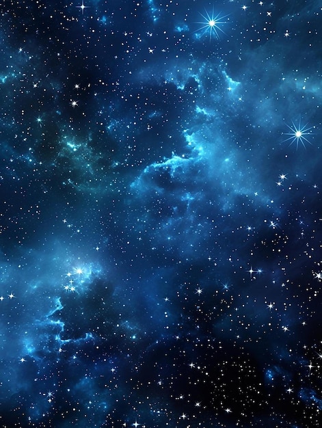 um espaço cheio de muitas estrelas azuis