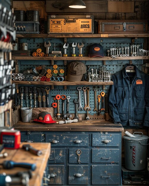 Foto um espaço de trabalho de encanadores com acessórios de tubos de fundo