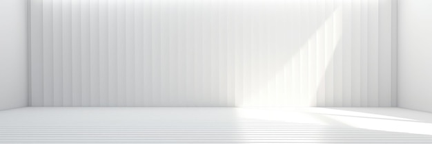 Um espaço interior branco vazio para exibição de fundo