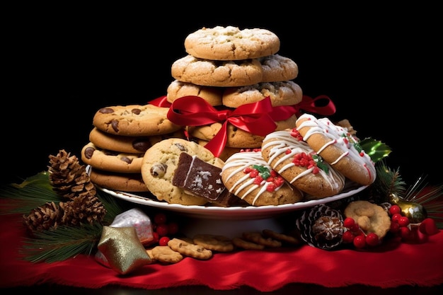 Um espetáculo de biscoitos de Natal alegre