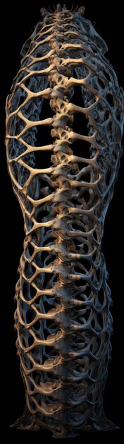 Foto um esqueleto de uma coluna vertebral humana