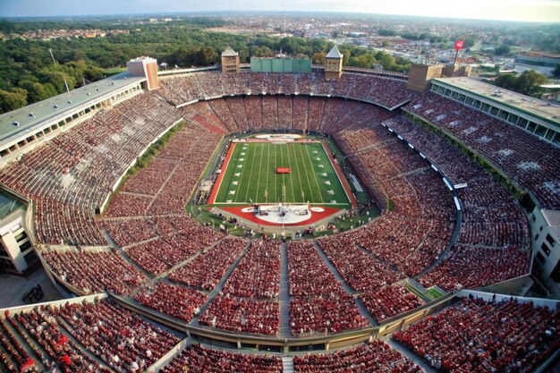 Um estádio com um estádio com uma estátua com uma estátia com um estátio com uma estácia com uma estátio