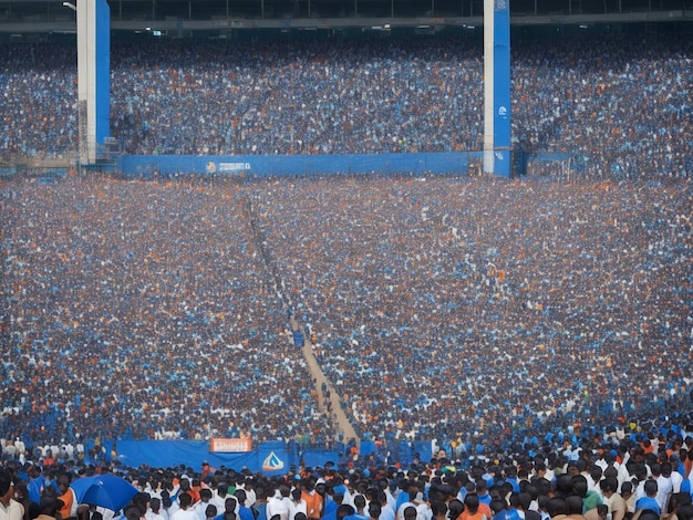 Um estádio MA Chidambaram completo em Chennai