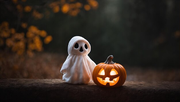 um fantasma fofo de Halloween