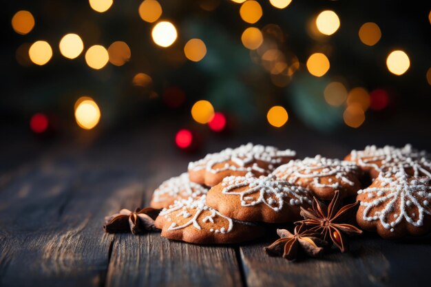 Um feliz biscoito de Natal pronto para ser desfrutado