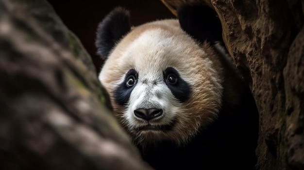 Um filhote de panda é visto em um zoológico na China.