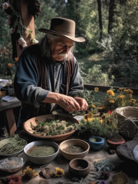 Um fitoterapeuta tradicional